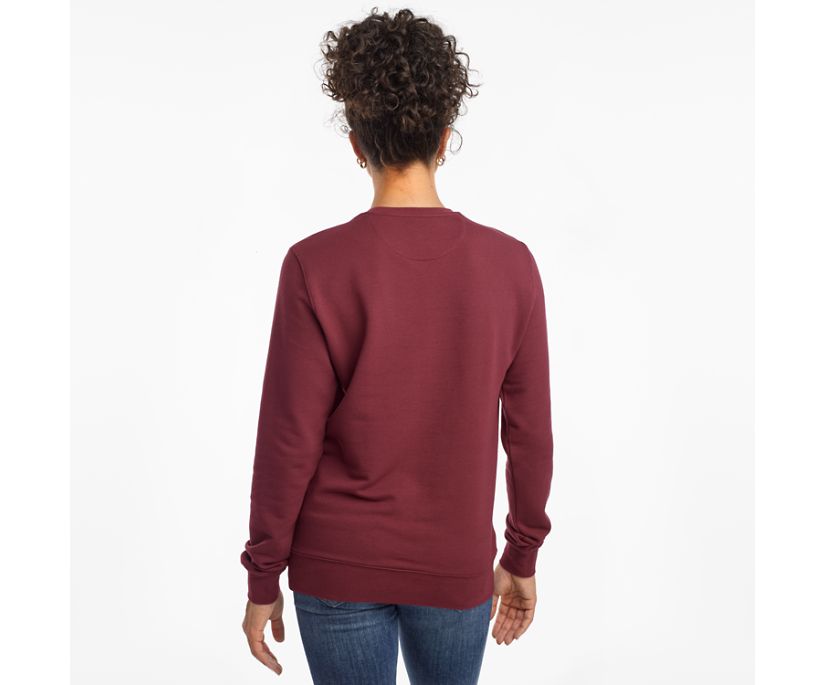 Saucony Rested Crewneck Women's Shirts Burgundy | AU 283VRWD